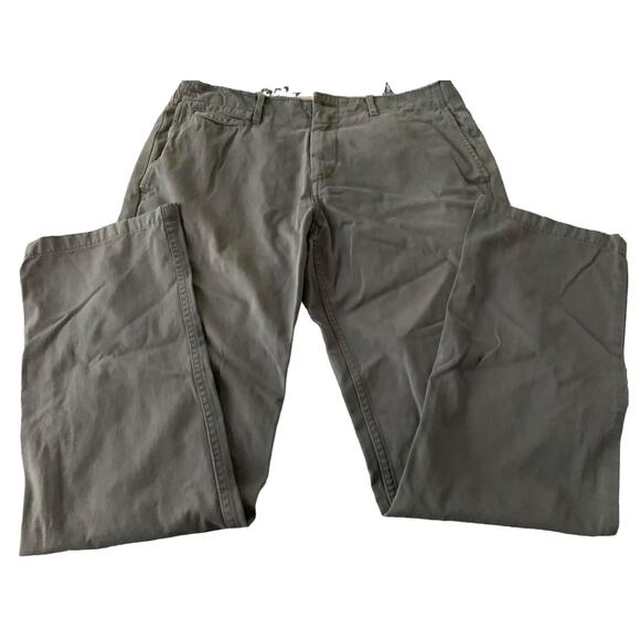 GAP LIVED-IN STRAIGHT LEG KHAKI PANTS, MENS, W32/L30, KHAKI GREY, MID RISE - Picture 2 of 11